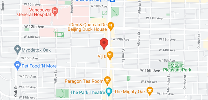 map of 703 518 W 14TH AVENUE